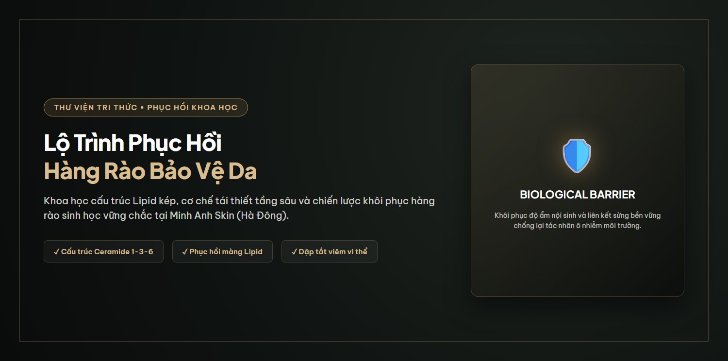 Lộ trình phục hồi hàng rào bảo vệ da khoa học tại Minh Anh Skin (Hà Đông)
